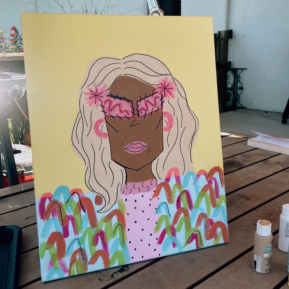 Sassy girl painting